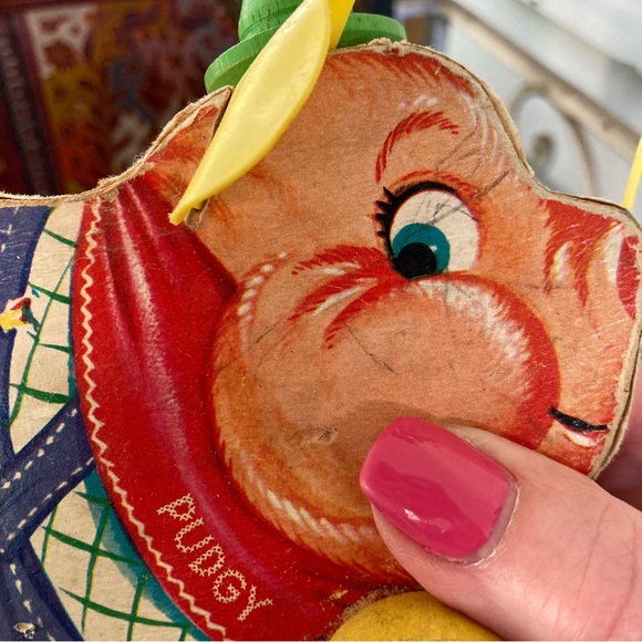 Vintage 1962 Pudgy Pig Fisher Price Pull Toy - Picture 3 of 10